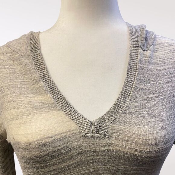 Prana |  Women's Gray Hooded Light Sweater - Picture 3 of 4